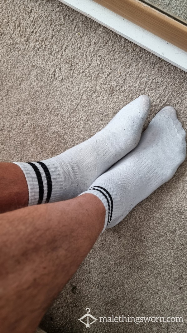 Sweaty White Gym Socks.