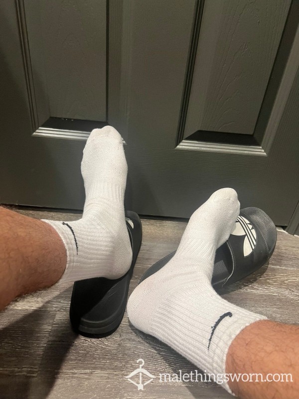 Sweaty White Nike Socks