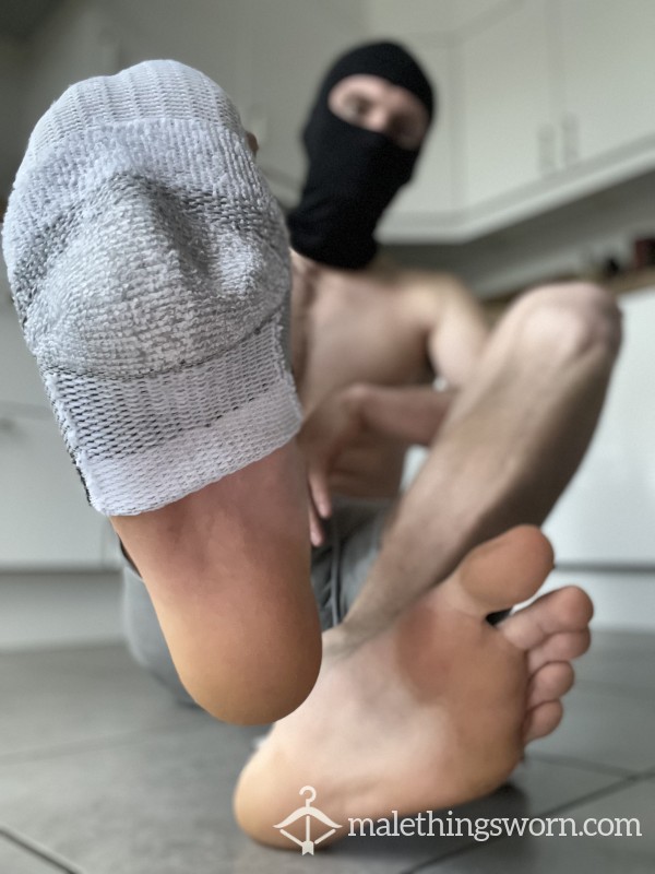 Sweaty White Socks Removal, Sniff Instructions Need To Be Respected. 😈🦶