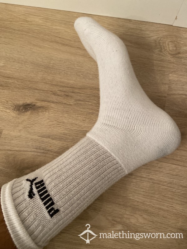 Sweaty White Socks (size 13) photo