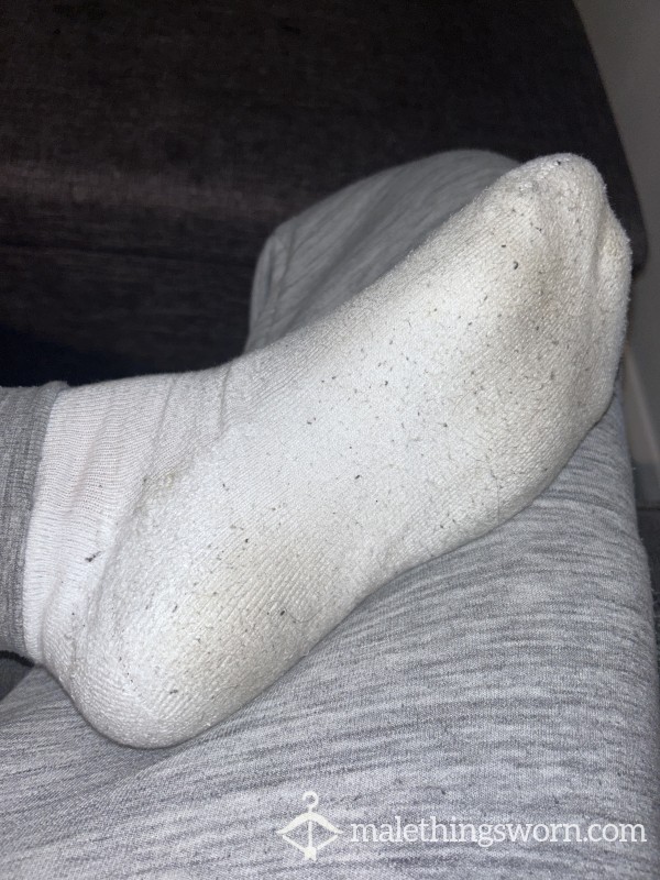 Sweaty White Sports Socks