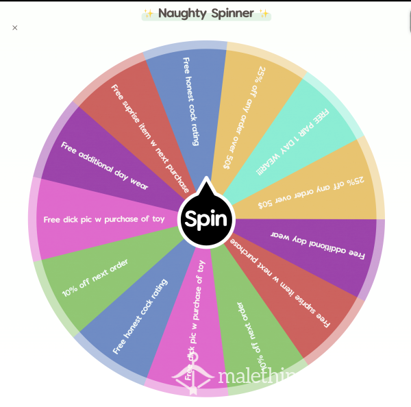 Take A Naughty Spin And Win Prizes!