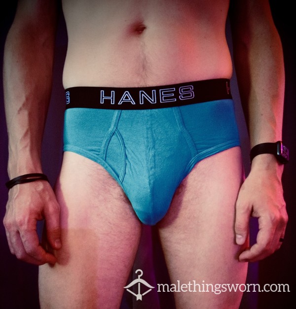 Teal Hanes Ultimate Stretch Cotton Brief