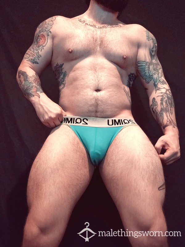 Teal, Lime, And Black Jock Worn By Musky Daddy