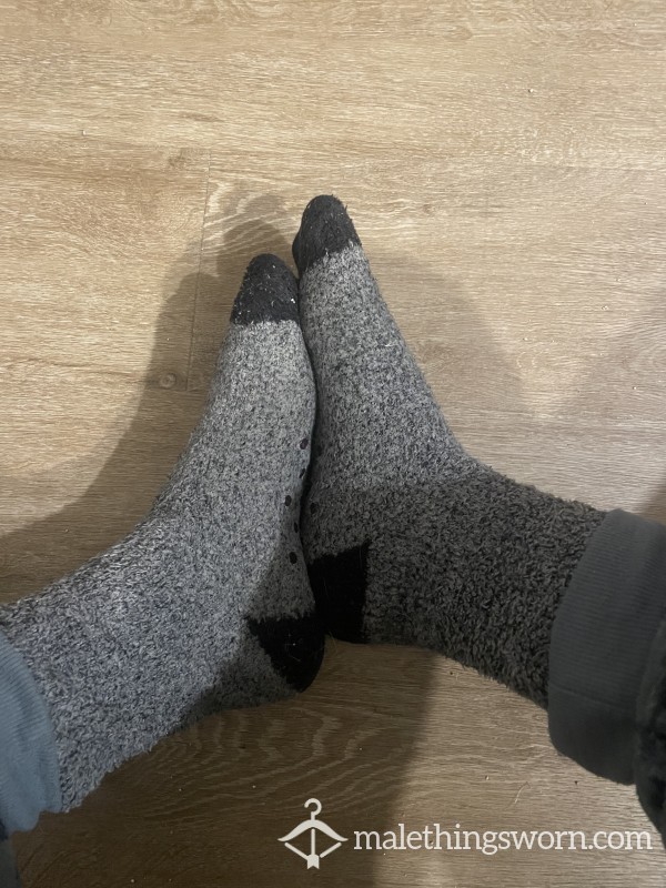 Month Worn Thick Fluffy Bed Socks