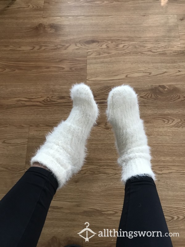 Thick WORN Fluffy Bed Socks