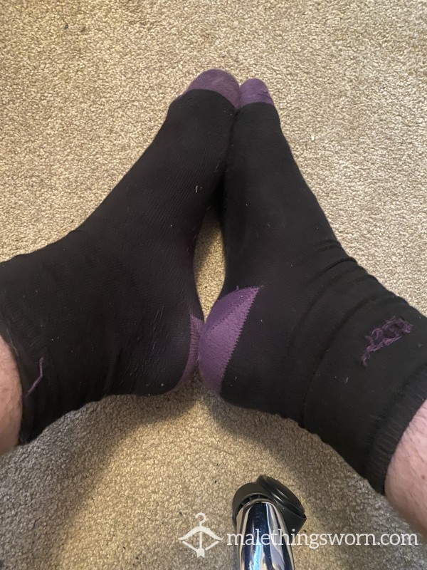 Thin Black Dirty Socks