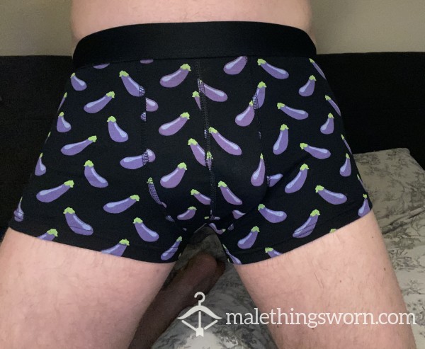 Tight Aubergine Boxers Ready To Customise For Your Pleasure