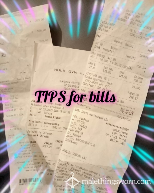 TIPS For Bills 💵💶💴💷💳💰