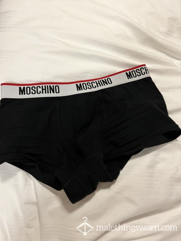 Todays Used Mens MOSCHINO Black Boxers