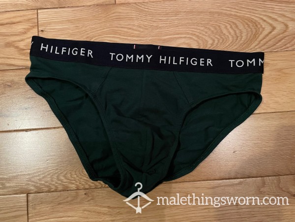 Tommy Hilfiger Tight Fitting Forest Green Briefs (S) Ready To Be Customised For You!
