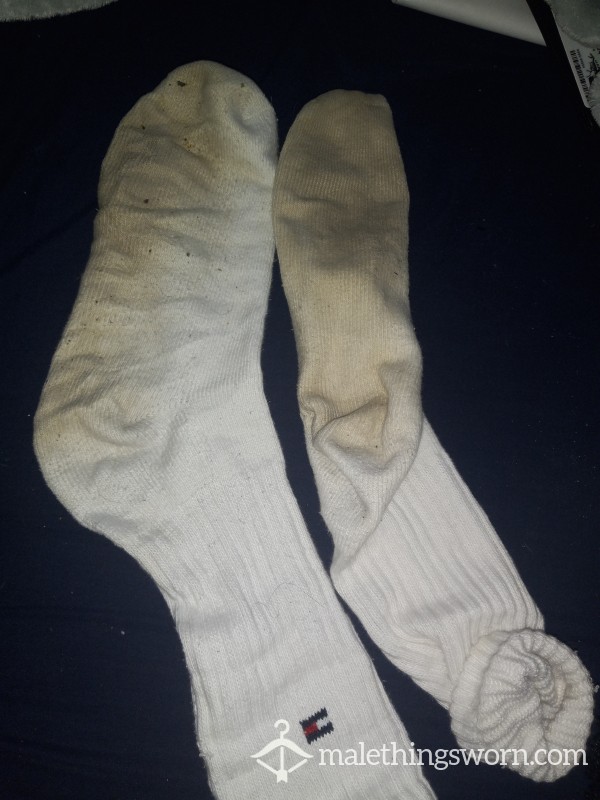 18 Y/o Highschooler Worn Tommy Hilfiger White Socks