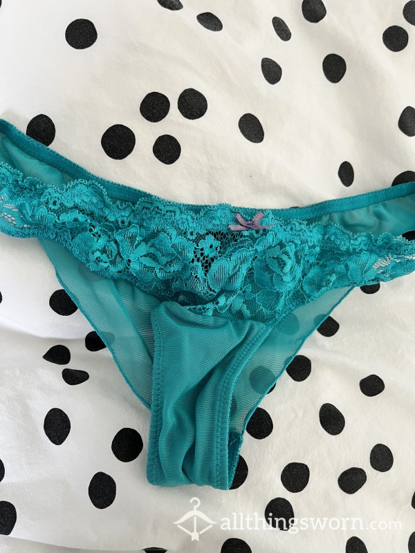 Turquoise Opaque High Cut Panties