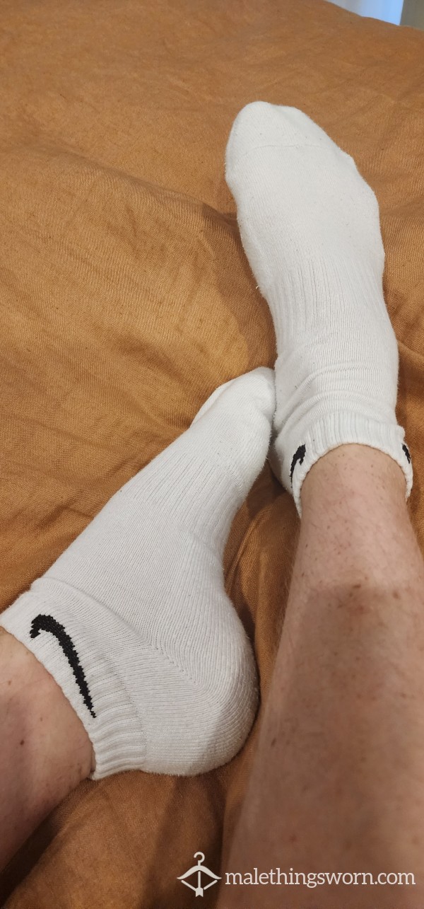 Twinks Worn White Nike Socks