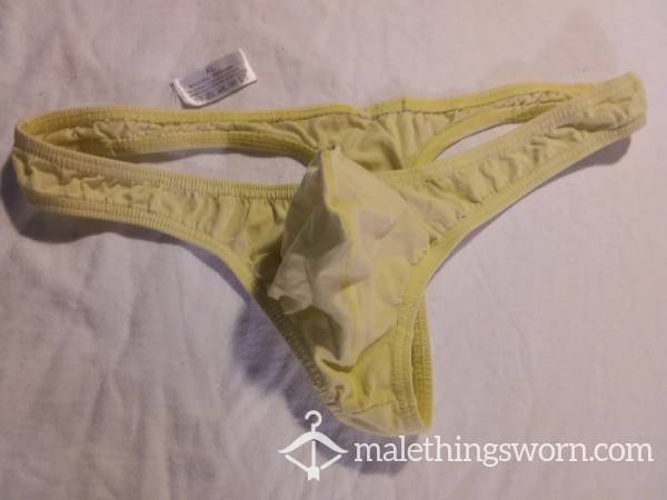 Unbranded Yellow Microthong Size XL (Asian)