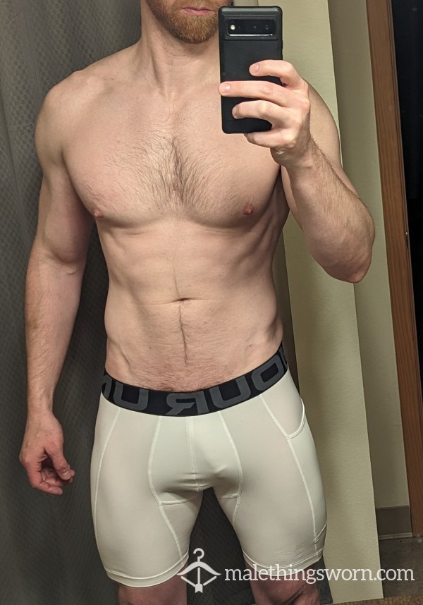 Under Armour White Compression Shorts