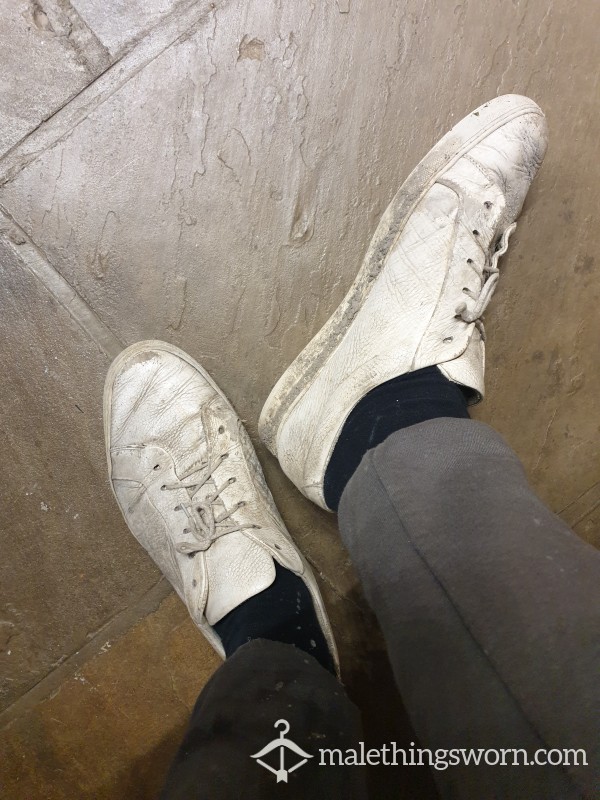 Used & Abused Reiss Mens White Trainers - Free UK P&P