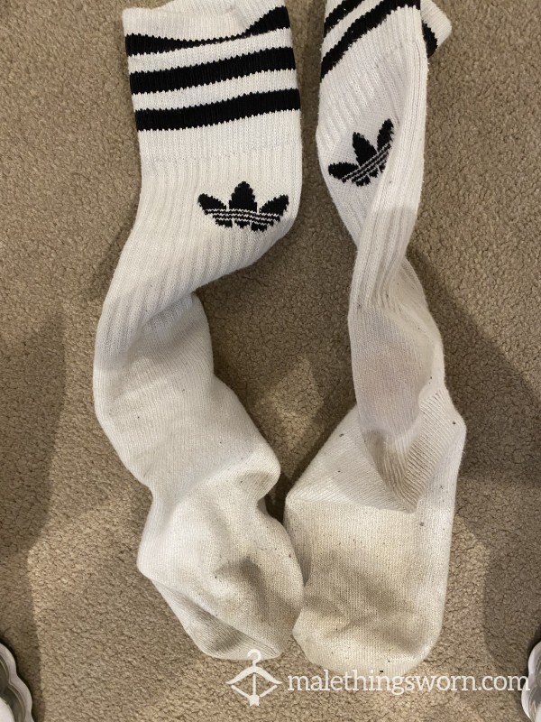 Used Adidas 3 Stripe Socks Size 7 - 11 photo