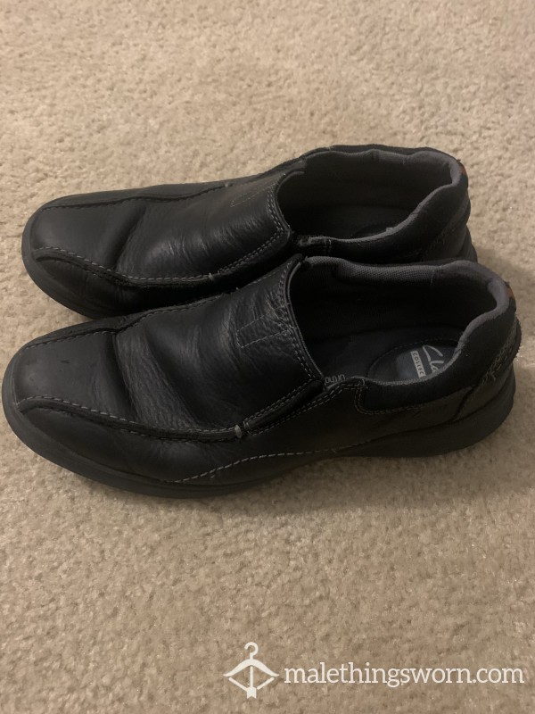 Used Black Clark’s Collection Soft Cushion With Ortholite Shoes (Size 10.5M US)
