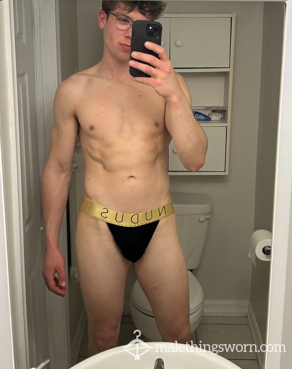 Used Black Thong Waiting To Be Customized