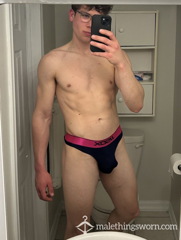 [SOLD] Used Black/Pink Thong Waiting To Be Customized