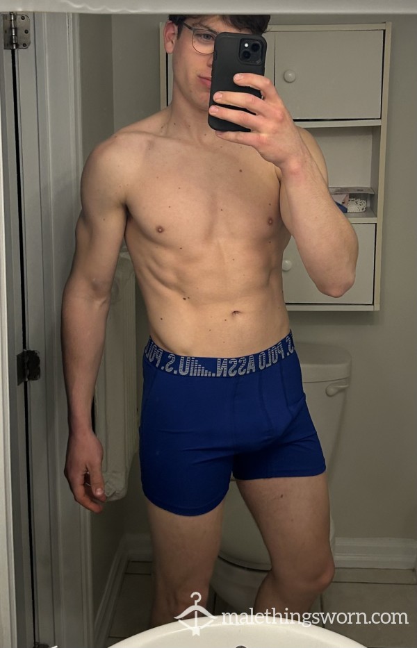 Used Blue POLO Underwear Waiting To Be Customized