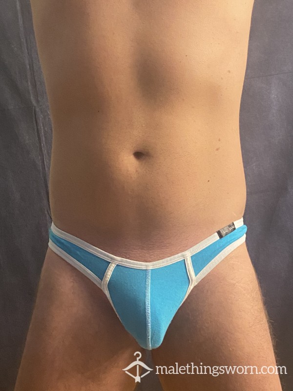 Used Blue Turquoise Thong