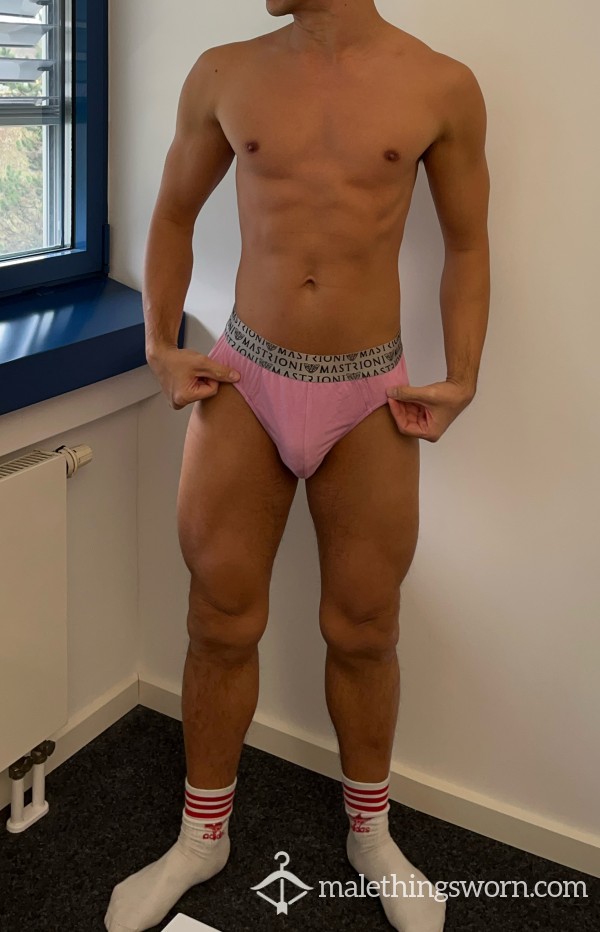 Used Bodybuilder Pink Briefs