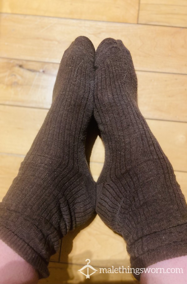 Used Brown Socks
