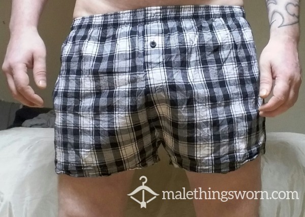Used Checkered Male Boxer Shorts