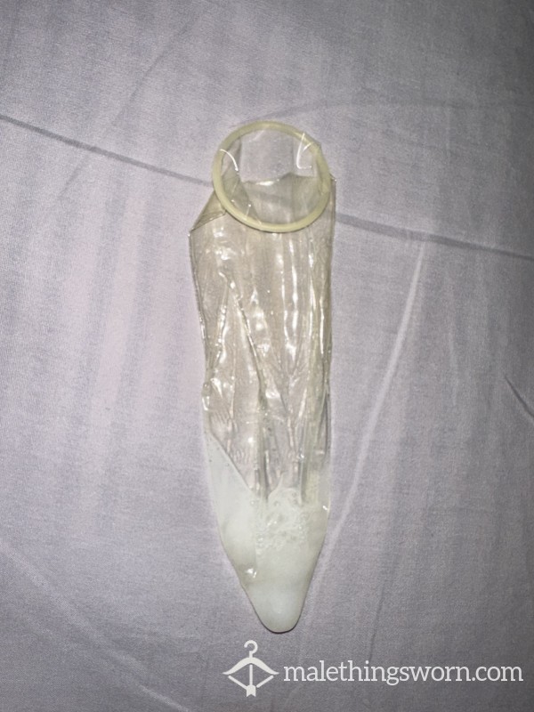 Used Cum Filled Condom