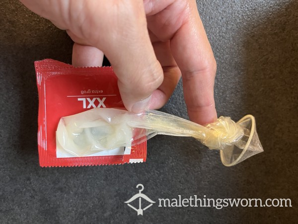 Used Cum Filled Condom From Others
