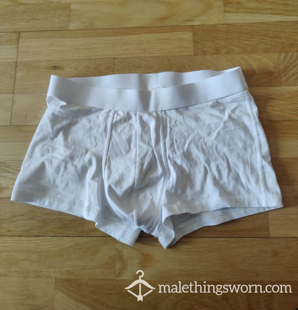 Used Cumm Stained White Boxers