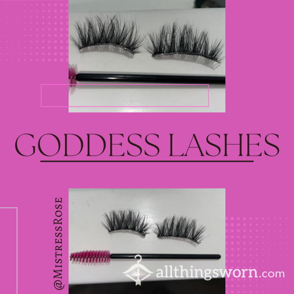 USED Goddess False Eyelashes & Brush 👁️
