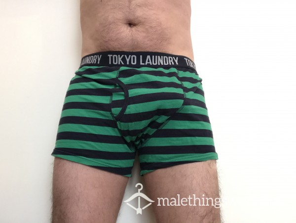 Used Green Stripe Boxers