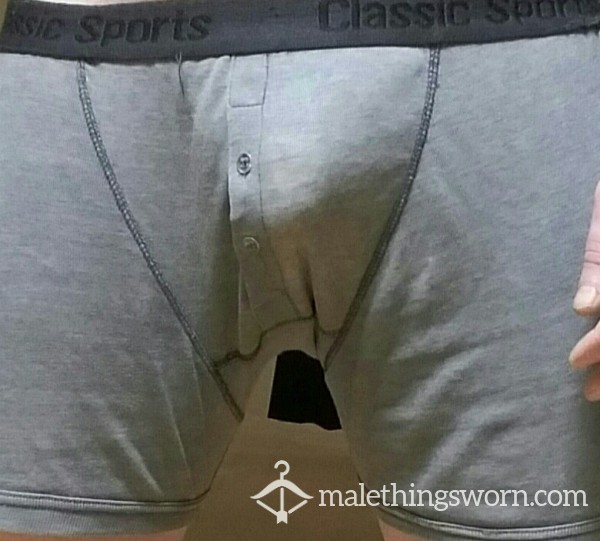 Used Men's Dark Gray Boxer Shorts