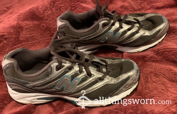Used New Balance Brown & Tan Tennis Shoes, Well-worn For 6mo!