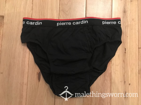 Used Pierre Cardin Tight Fitting Black Hip Briefs (S) -  Ready To Be Customised For You photo