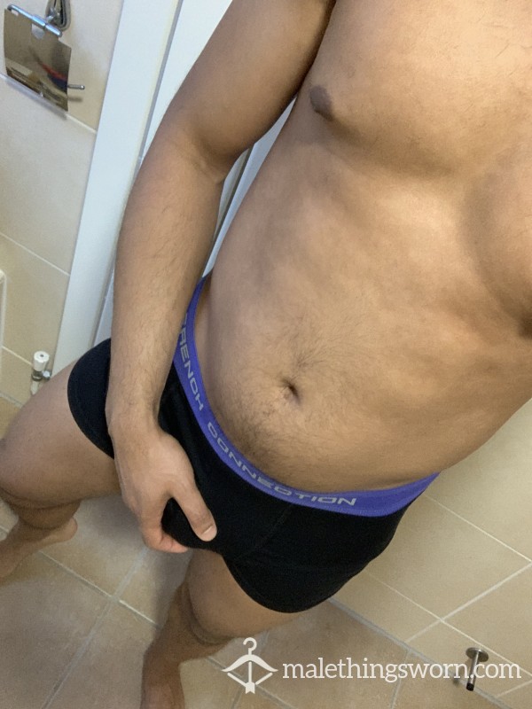 Used Purple And Black French Connection Boxers