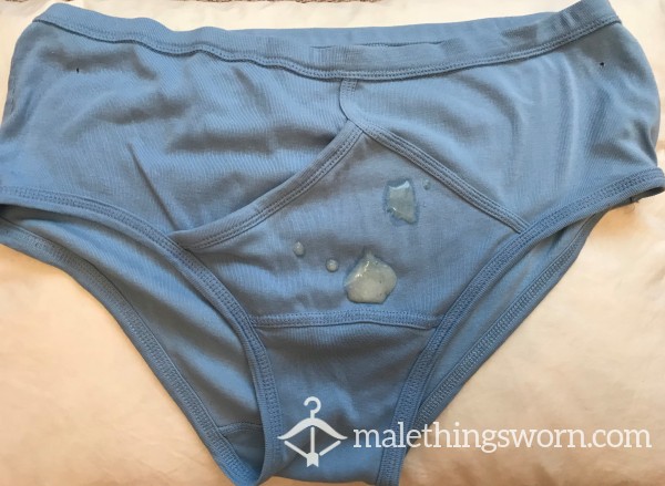 Used Well Worn Blue Y-front / Briefs