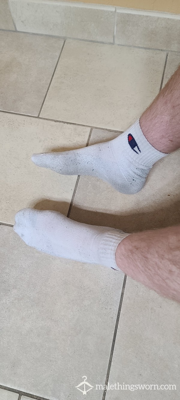 Used White Champion Socks