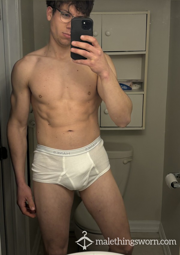 Used White Cotton Underwear Waiting To Be Customised