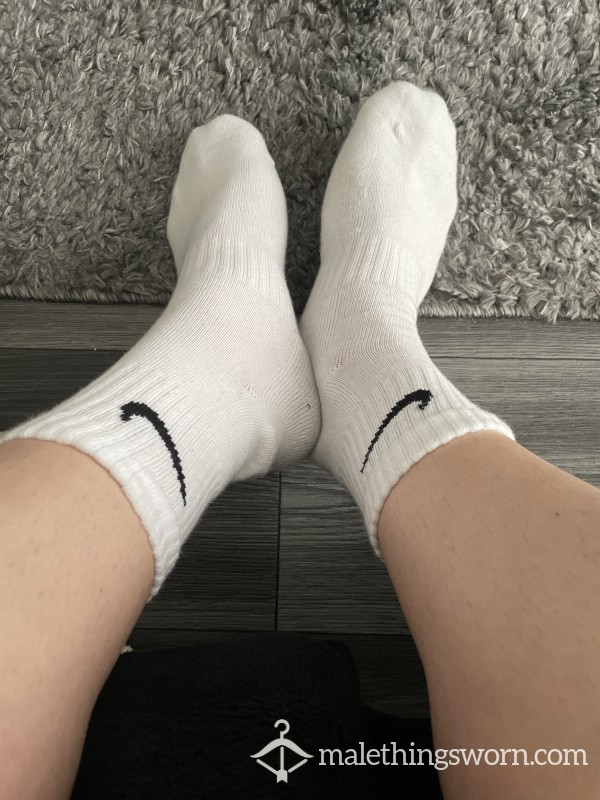 Used White Nike Socks