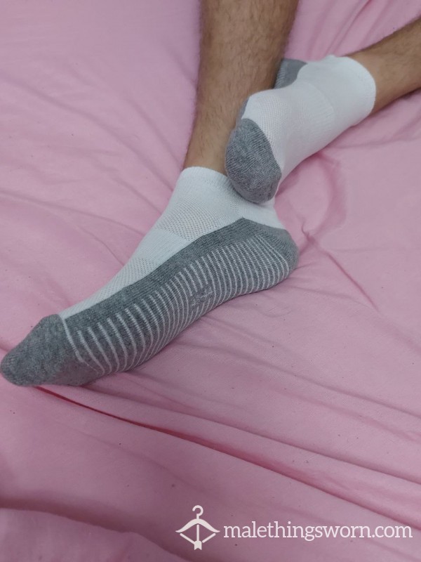 Used White Shor Socks Calzini Bianchi Corti Usati Socken Chaussettes Calcetines