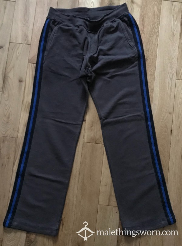 Used & Worn Out Uniqlo Grey Tracksuit Sweat Pants (S)
