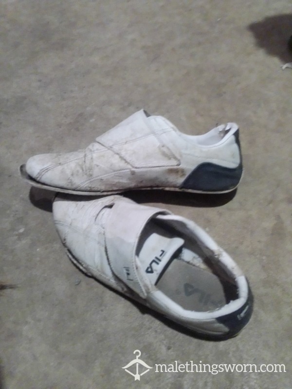 Very Ripe And Stinky Well Worn FILA Shoes Size 11 Uk