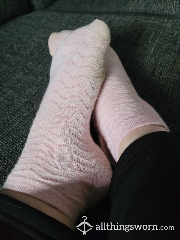 Very Sweaty Pink Ankle Socks 🥰