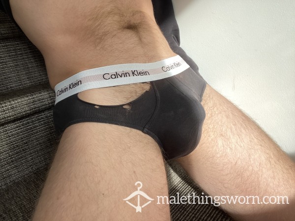 Very Wel Worn Calvin Kleins - Ripped, Stained And Worn For Days