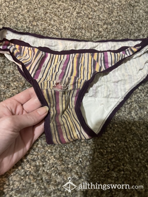 Very Well Worn Stripped Panties One Of My Favs