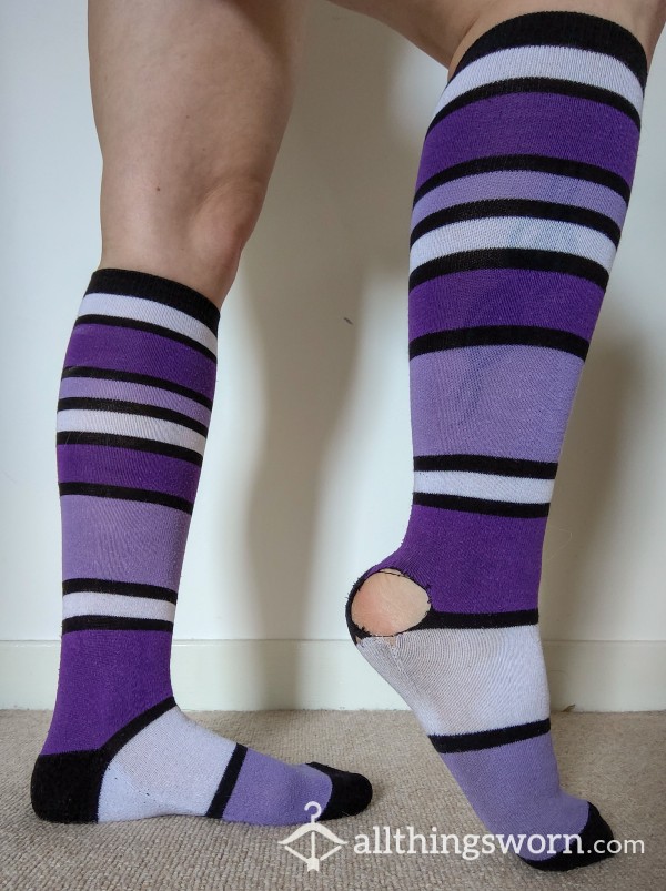 Very Well Worn Stripy Knee High Socks
